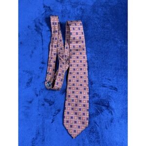 ROBERT TALBOTT BEST‎ OF CLASS RED/MULTICOLOR SQUARES MOTIF TIE - DESIGNER TIES